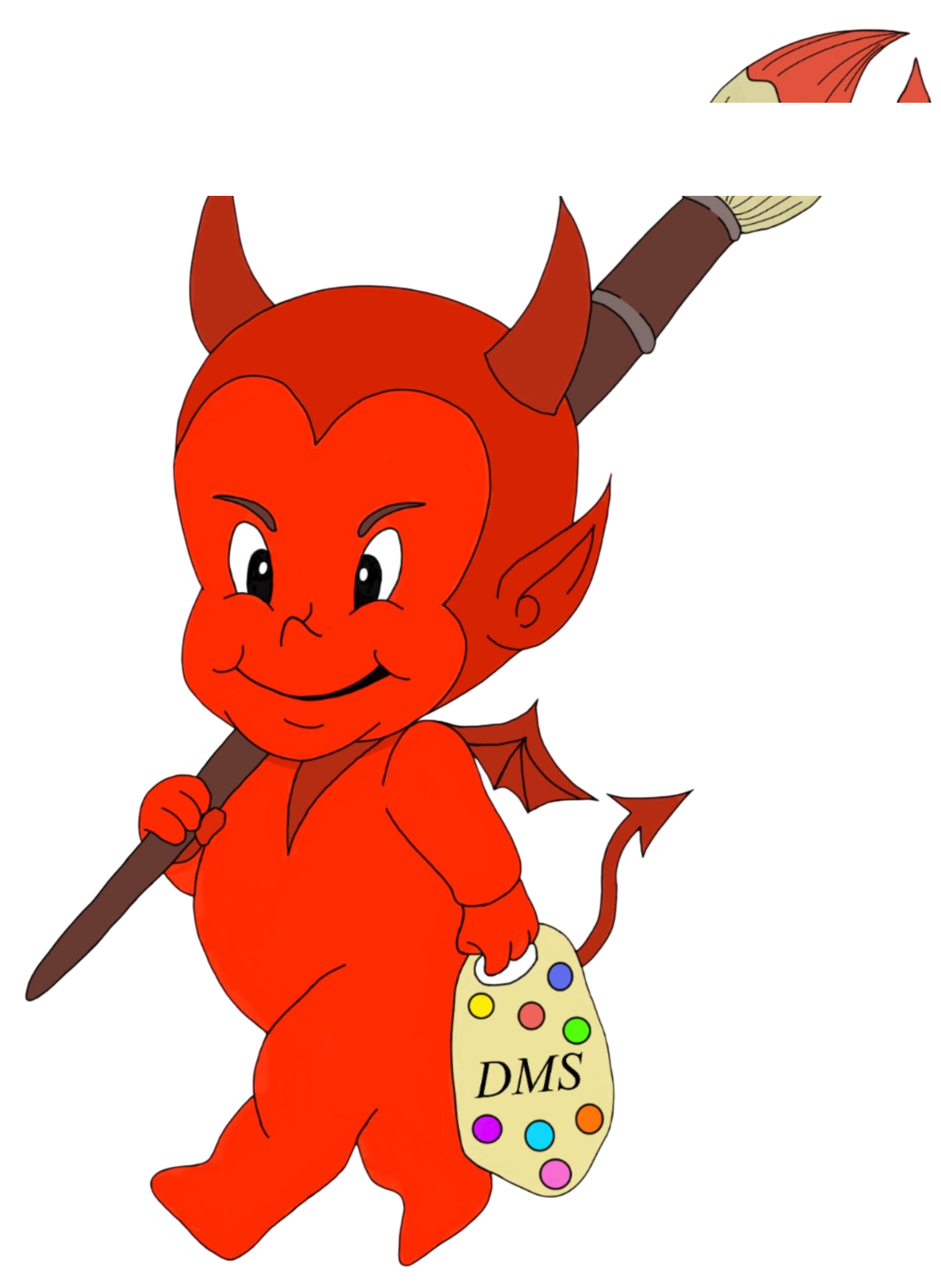 Devil logo, back layer
