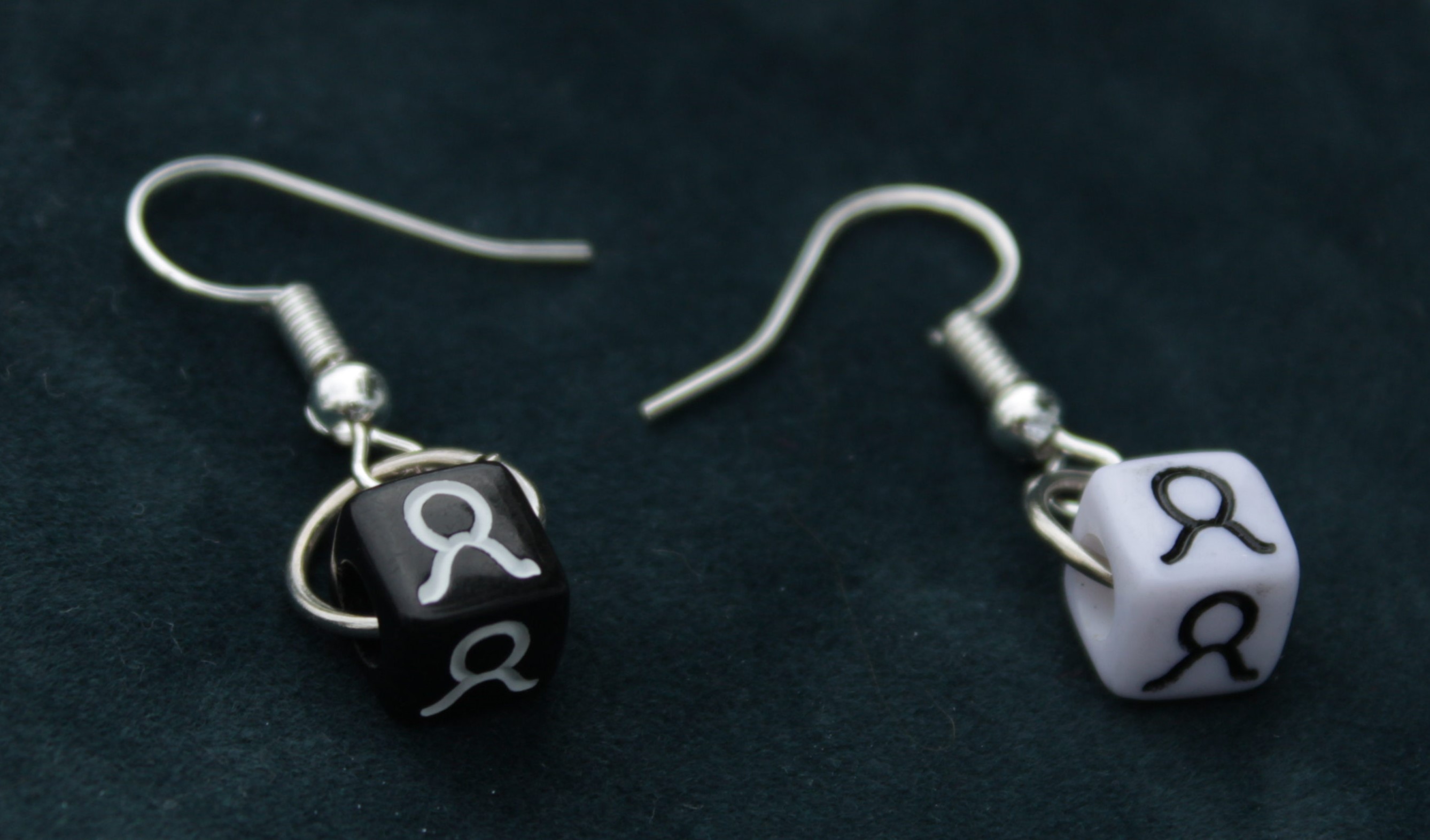 Taurus Black & White Earrings2